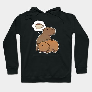 Capybara thirsty for a cup of Coffee Hoodie